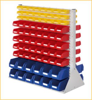 Kappes Plastic Parts Bin + Rack